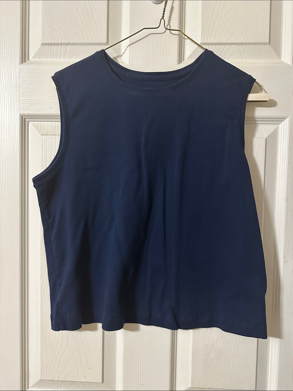 Studio Works Classic Navy Sleeveless Crew Tank